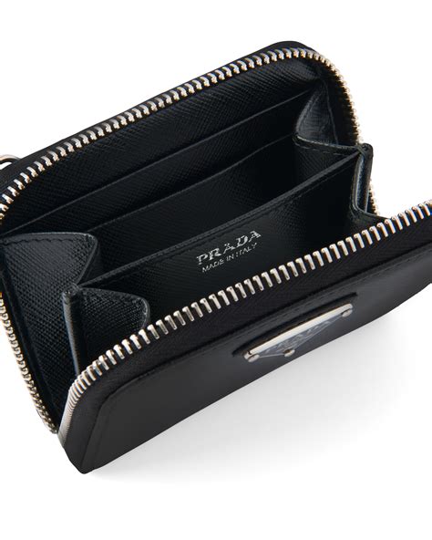 prada saffiano card wallet.